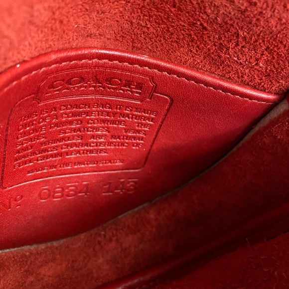 Vintage Coach Belt Bag Crossbody Mini Convertible 2 Way Pouch Red Made in USA - Picture 10 of 11